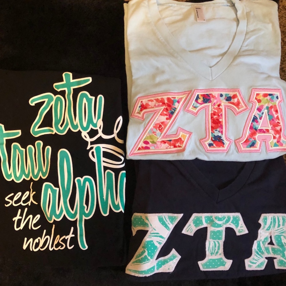 ZTA letter shirt bundle size small